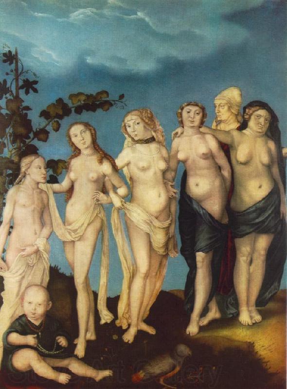 BALDUNG GRIEN, Hans The Seven Ages of Woman ww Spain oil painting art